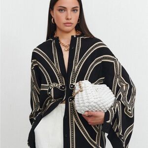 Black Printed Blouse